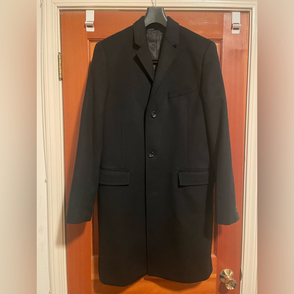 J. Crew Wool Cashmere Ludlow Topcoat Black 42R